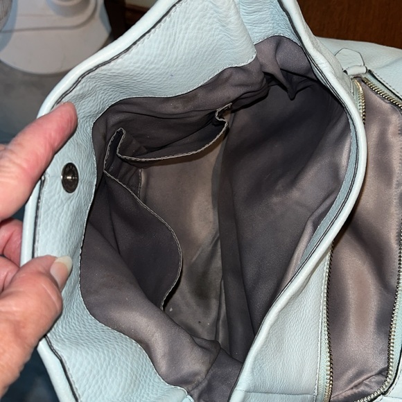 Coach  Phoebe  pebbled leather Light Blue Triple compartment, shoulder bag 26224 - Picture 6 of 17